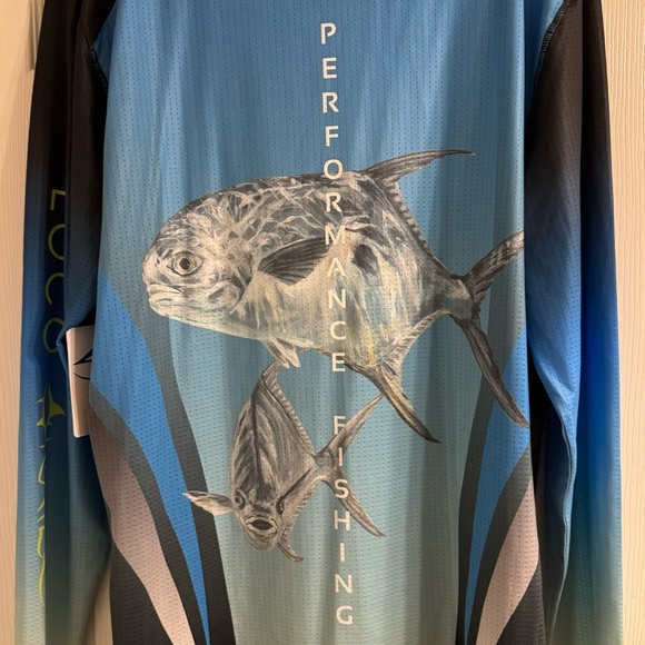Men’s Locoskilz performance fishing, long sleeve salvage, mesh, T-shirt - Picture 2 of 4